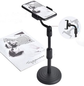 DAGTUL Adjustable Desk Mount Holder 360 Degree Rotating for Video Conference, Online Classes, Zoom Classes, Live/Vlogs, Streaming, Shooting & YouTube Mobile Holder Tripod / Gimble / Monopod Compatible with All Smartphones Tripod