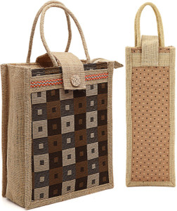 asian Men & Women Beige Bottle Bag