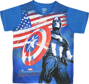 Marvel by Wear Your Mind Boys Printed Cotton Blend Regular T Shirt