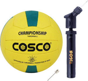 COSCO Throwball-Championship (Color & Design on Availability) With Dual Action Pump Throw Ball - Size: 5