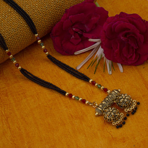 RAMDEV ART FASHION JEWELLERY Ramdev Art Fashion Jewellery Designer and Stylish alloy Mangalsutra for Women Copper Mangalsutra