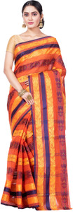 GitAsit Self Design Tant Pure Cotton Saree
