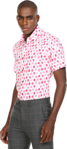 Arrow Newyork Men Printed Formal White Shirt