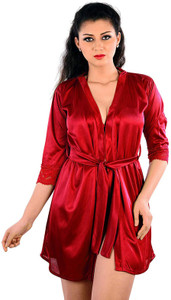 SENSLIFE Women Robe and Lingerie Set