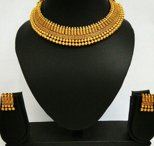 Shreenath Copper Gold-plated Gold Jewellery Set