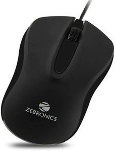 ZEBRONICS ZEB USB WIRED WING MOUSE 3 BUTTON SOFT CLICKS Wired Ambidextrous Laser  Gaming Mouse