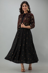 JAANYA Women Printed Flared Kurta