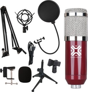 Xtreme Acoustics XACKURD01 USB Condenser Microphone kit CK01 USB MiC kit for podcasting, Gaming, vlogging and Live Streaming (Wine Red) Microphone