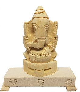 JDS PUJA ARTICLES Swetharka Ganesh - Vellerkku Root Vinayagar Original - Thelle Gilledu Ganapathi (Size no: 0) Decorative Showpiece  -  11.5 cm