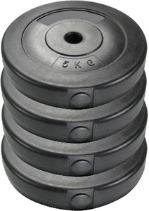 कॉगनान्ट Fitness 20kg (4 * 5kg) PVC Weight Plates (Best Quality for Home Usage) एडजस्टेबल डम्बल