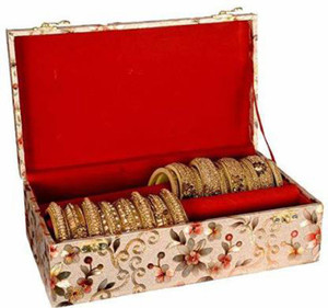 MaaCare Bangle Box CHURI Woman 1 Piece 2 Rod Storage with Lock System Jewellery, bangle box, wooden box Vanity Box Jewellery Vanity Box