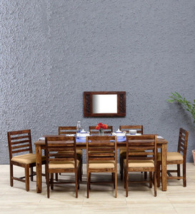 Douceur Furnitures Solid Wood Sheesham Wood 8 Seater Dining Set For Dining Room / Restaurant. Solid Wood 8 Seater Dining Set