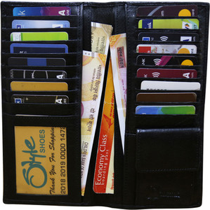 Style 98 Men & Women Black Genuine Leather Card Holder