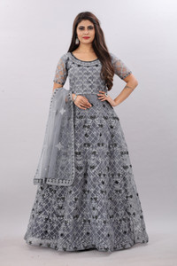 Julee Net/Lace Embroidered Gown/Anarkali Kurta & Bottom Material