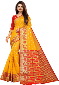 Hercill Woven Banarasi Jacquard, Art Silk Saree