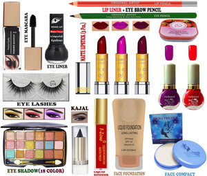 CLUB 16 Makeup Kit for Bridal,Office and College Going Girls All in One Professional Makeup of 16 Makeup Items AJ31