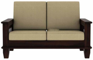 Taskwood Furniture Solid Wooden Fabric Two Seater Sofa Set With Cushions For Living Room / Cushion- Grey Fabric 2 Seater  Sofa