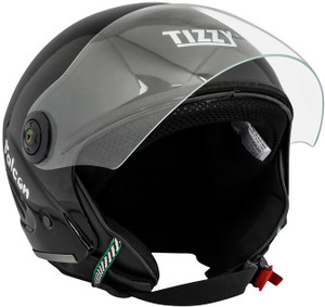 TIZZY Open Face ISI Marked 100% ABS with Unbreakable Visor Motorbike Helmet