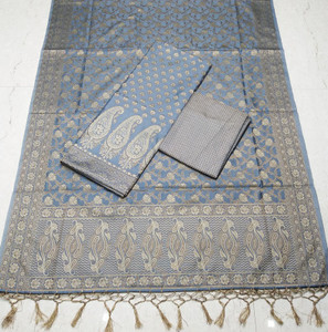 The SDF India Silk Blend Self Design Salwar Suit Material