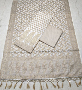 The SDF India Silk Blend Self Design Salwar Suit Material