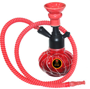 Wish Divine Red Hookah with Black Met Finish (8 inch) - Image 3
