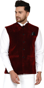 JIHUZUR Sleeveless Solid Men Jacket