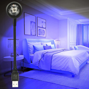WRADER 360 Degree Rotatable USB Sunset Projection LED Light 7 Colors with 13 Functional Modes for Cars Home Decor Parties Bedroom Outdoor Activities & More LAMP0008 Led Light