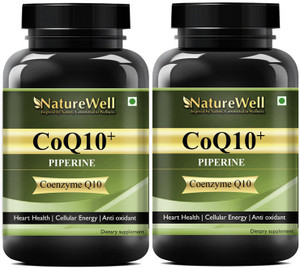 Naturewell 120mg Coenzyme Q10 Capsules with Piperine Supplement for Heart Health Pro