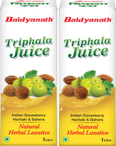 Baidyanath Triphala Juice 1L|Helps in Reduce Body Fat also beneficial in constipation |Helps to Control Cholesterol Level 1L (Pack of 2)