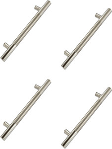 Life Vision Premium Quality Cabinet / Drawer / Cupboard Handles 202 Stainless Steel Heavy H Two Ton Type Size 6 Inch Pack of 4 Piece Include Screws Steel Cabinet/Drawer Handle