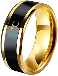 HOUSEOFTRENDZZ Monitor Latest FashionIntelligent Smart Body Temperature Collections GOLD Color Ring Stainless Steel Ring