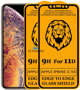 SUNSHINE Tempered Glass Guard for Edge to Edge Tempered Glass For - IPHONE XS