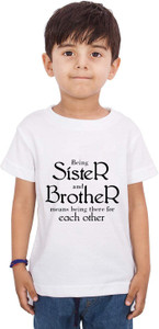 Printcomet Boys Typography Cotton Blend Regular T Shirt