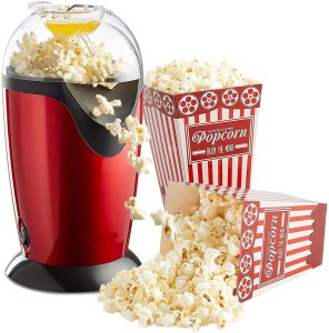 UK Enterprise Popcorn Machine - Oil Mini Hot Air Popcorn Machine Snack Maker Portable Electric Popcorn Maker Household Automatic Popcorn Machine 300 ml Popcorn Maker