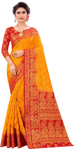 Shopwell Woven Bollywood Cotton Silk Saree
