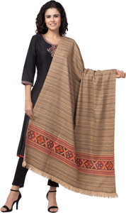 Tweedle Polyester Wool Blend Striped Women Shawl