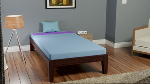 FUREON Solid Sheesham Wood Single Bed Without Storage Solid Wood Single Bed