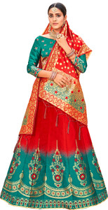 DISHWA FASHION Self Design Semi Stitched Lehenga Choli