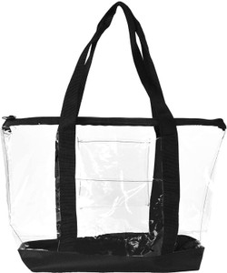 Sturdy International Black Hand-held Bag PVC Transparent Hand Bag 11