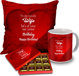 Midiron Gift For Wife Birthday Special| Chocolate Gift Box For Birthday| Chocolate Gift For Wife| Chocolate Birthday Gift Pack| Gift For Wife Birthday Special Combo Ceramic, Cotton Gift Box