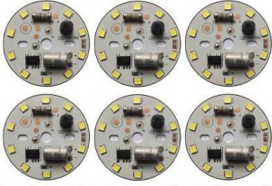 SHOBHANI ENTERPRISES SE 6 Pcs 9 Watt Alfa DOB LED Bulb Raw Material WHITE Light Electronic Hobby Kit