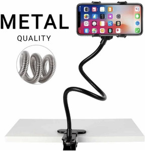 SWAPKART METAL Mobile Stand Holder Metal Built – Cell Phone Stand Perfect for Video Table Online Class Home Bed Flexible Charging Hand Bike Movie…
