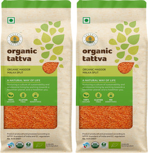 Organic Tattva Unpolished Red Masoor Dal (Split)