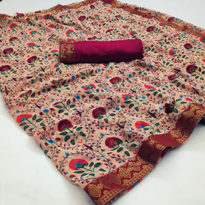 PHORIYA STYLE Printed Bollywood Georgette, Chiffon Saree