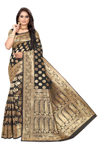 SHOPDROP Woven Kanjivaram Pure Silk Saree