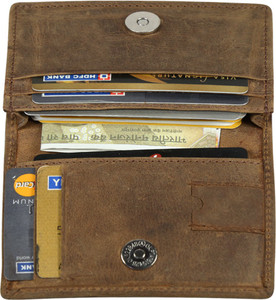 Style 98 Men Brown Leather RFID Wallet - Image 1