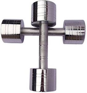 Welldone Home To Gym steel chrome 2.5 kg ( pair ) Fixed Weight Dumbbell