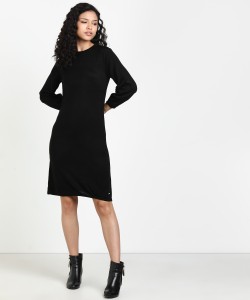 VAN HEUSEN Women Sweater Black Dress