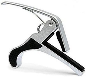 BAPC One Handed Trigger Guitar Metal Capo Quick Change For Ukulele, Electric And Acoustic Guitars, Color Silver Clutch Guitar Capo
