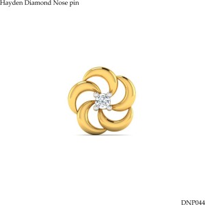 LORDS JEWELS Hayden Nose pin 18kt Diamond Yellow Gold Stud